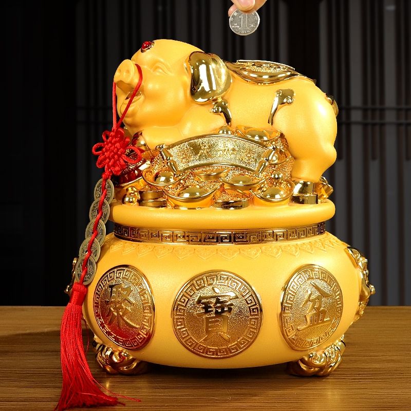 Hũ đựng tiền vàng heo kim tiền MN020 - 2 Hũ đựng tiền vàng heo kim tiền MN020 - 2